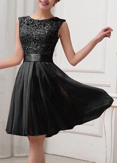 Vestido gode c/detalhe em renda